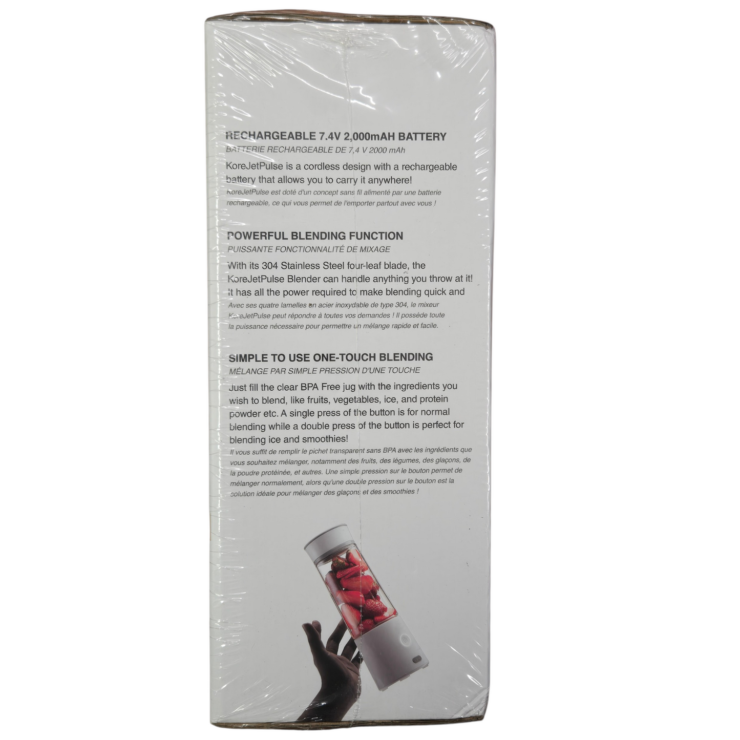 KORE JETPULSE CORDLESS PORTABLE  SMOOTHIE/BLENDER  RECHARGEABLE