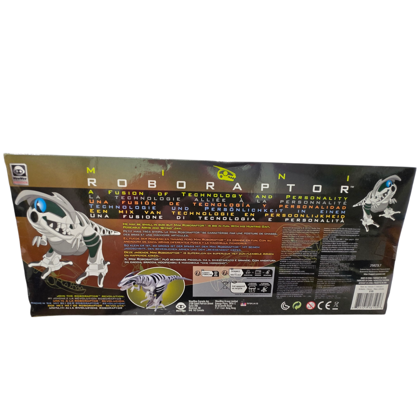 WowWee Mini Roboraptor - 14"  Robot Dinosaur - WALKS - RARE VERSION! NEW IN BOX!