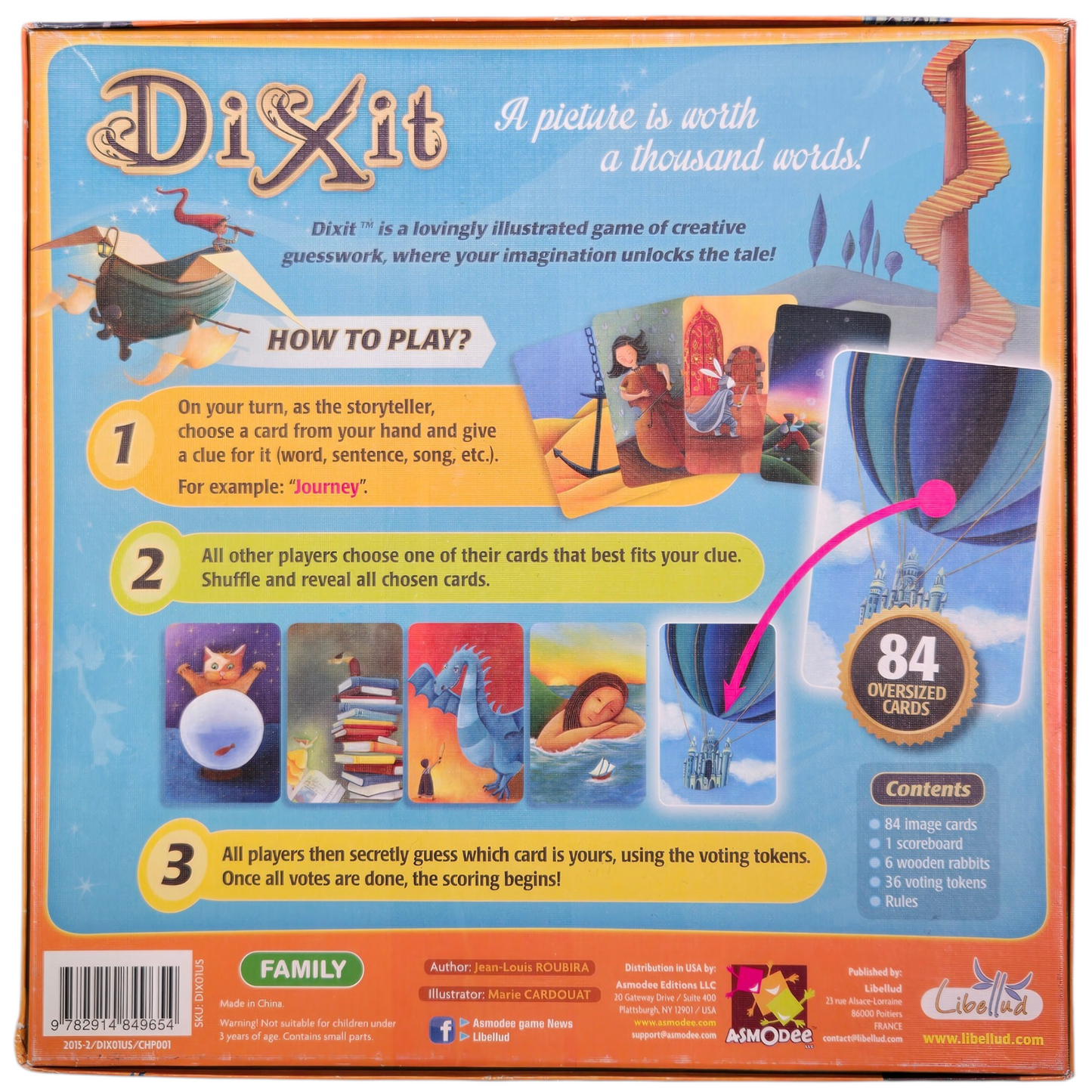 Dixit Family Board Game A Picture Is Worth A Thousand Words used like new